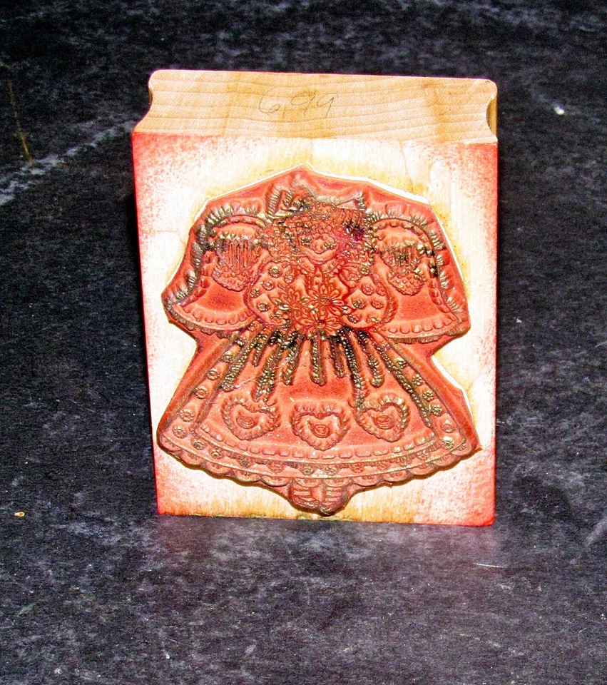 Sello de goma vintage Heart Patch Angel G1225 de Hero Arts 1996 Foto 2 de 4