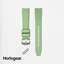 GREEN Rubber Watch Strap Band for Omega Swatch Speedmaster MoonSwatch Moonwatch