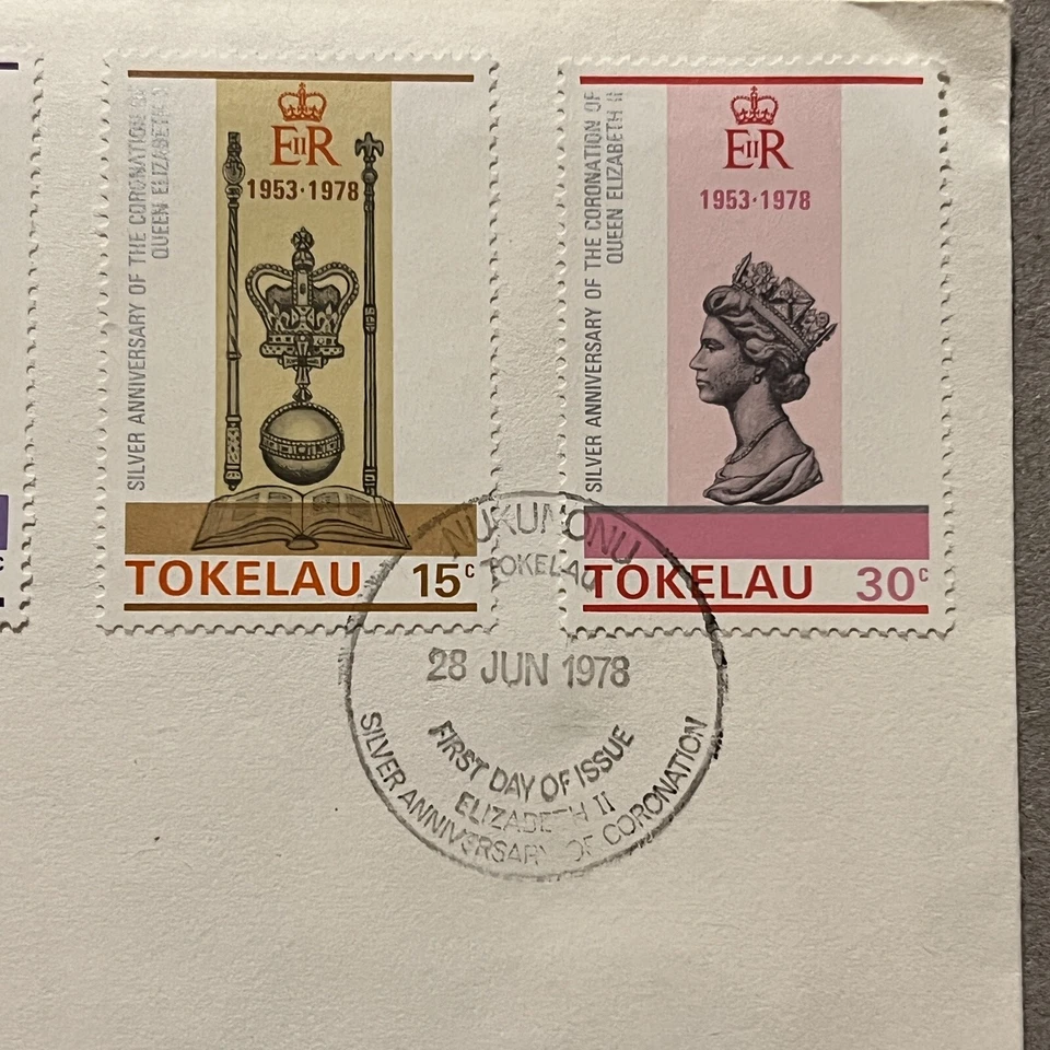 RARO 1953 1978 TOKELAU FDC CUBIERTA EDICIÓN 25 CORONACIÓN REINA ISABEL II Foto 4 de 4