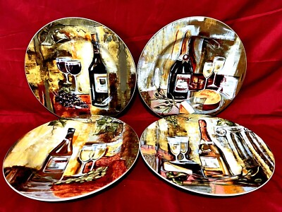 Sakura Stoneware Classico Silvia Vassileva Set Of 4 Salad/Dessert Plates 8 1/4''