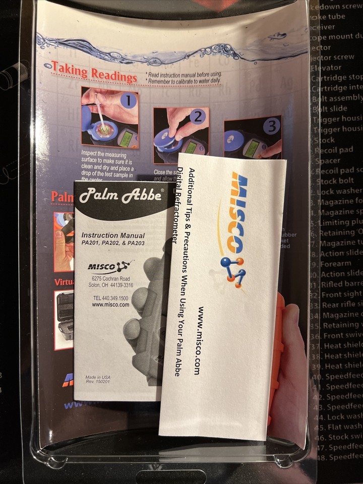 MISCO PA202 Palm Abbe Digital Handheld Refractometer, Brix Scale 085.0