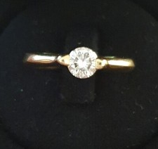 Solitärring 750 Gelbgold 0,54ct. Qualität: ...