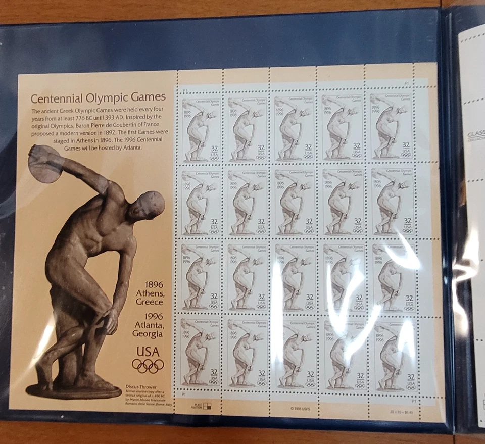 1989  USA Centennial US Olympics Official Mint Sheets (2) in Folio - Image 4 of 4