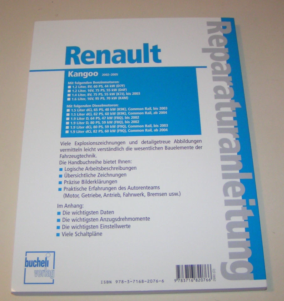 Repair Manual Renault Kangoo - Gasoline And Diesel - from Year 2002 - Image 2 of 2