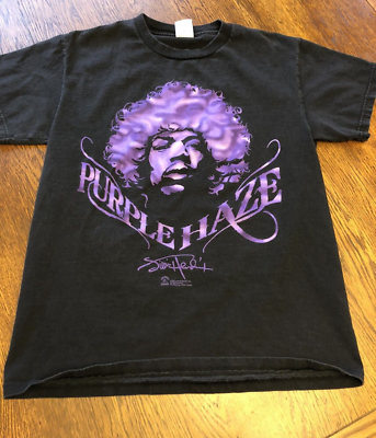 Jimi Hendrix Purple Haze 2007 Guitar Legend Black Purple Graphic T