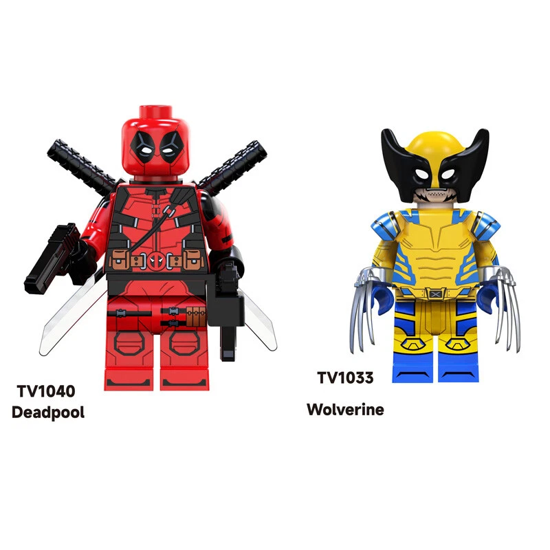 2x Benutzerdefinierte Lego Minifigur Deadpool Baustein Spielzeug Wolverine Spiel - Bild 2 von 4