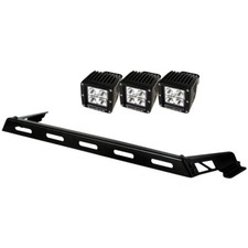 Rugged Ridge Hood Light Bar Kit Semi-gloss Black Jeep Wrangler Jk 07-18 W Th...