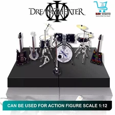 Miniature Drum Kit (Dream Theater Blue) & John Petrucci Guitar-Free Shipp