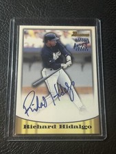 1998 Bowman Certified Blue Autographs Astros Baseball Card #12 Richard Hidalgo