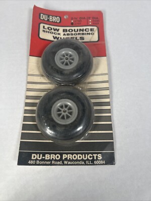 du-bro 2 3/4 275T low bounce shock absorbing wheels 