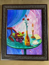 Stunning "Still Life Scene" Oil Painting - Signed And Framed