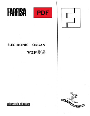 Farfisa VIP 345 Elektronische Orgel Schaltplan Elektronischer Schaltplan Service