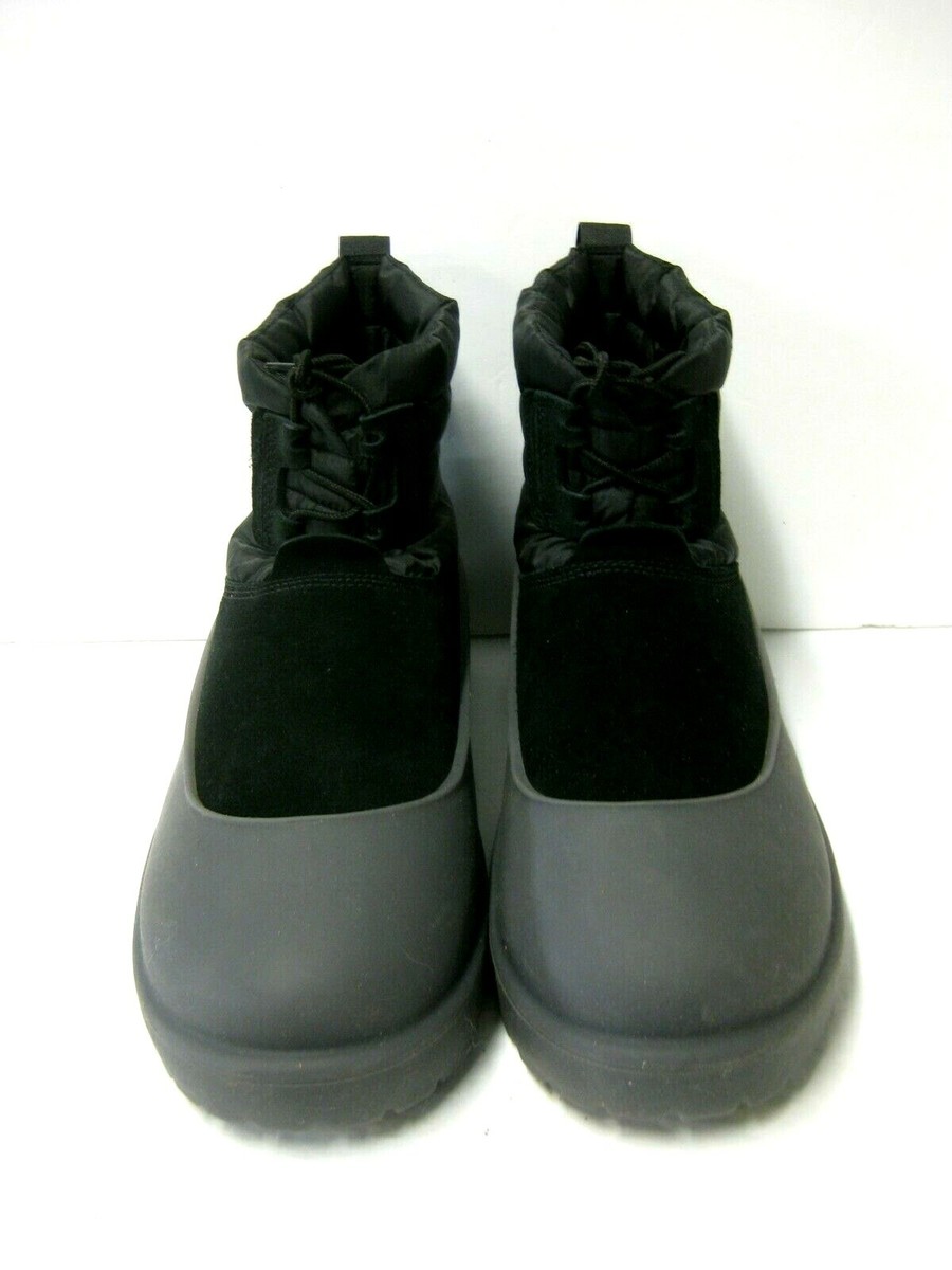 UGG CLASSIC MINI LACE UP WEATHER MEN BLACK SUEDE US 10 /UK 9 UGG CLASSIC MINI LACE UP WEATHER MEN BLACK SUEDE US 10 /UK 9