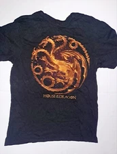 Game of Thrones House of the Dragon Black, Men's T-shirt, M (38/40)