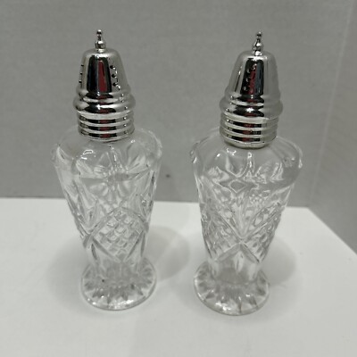 Dublin Lead Crystal Salt & Pepper Set  6'' S&P Shakers by Shannon Godinger