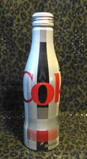 Coca-Cola Aluminum Bottle Coke - Designer Bottle - Plaid 2015