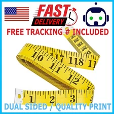 120" Body Measuring Ruler Sewing Tailor Tape Measure Seamstress Soft Flat