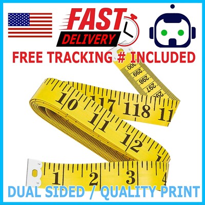 120'' Body Measuring Ruler Sewing Tailor Tape Measure Seamstress Soft Flat