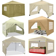 Pop up Canopy 10x10 Waterproof UPF 50+ Outdoor Tent with Carry Bag & 4 Sidewalls