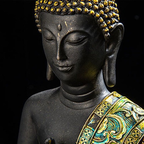 Mini Tailandia Buda Estatua Resina Feng Shui Escultura Figura Hogar Ornamento DR - Imagen 6 de 24