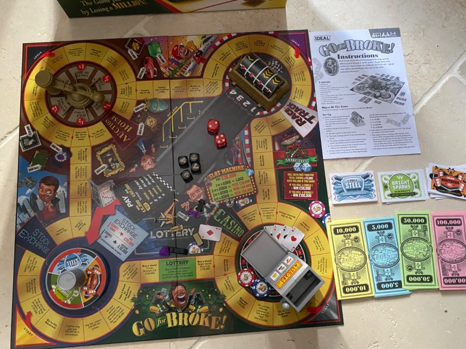 Go For Broke Board Game MB Games 100% Complete - Image 2 of 4