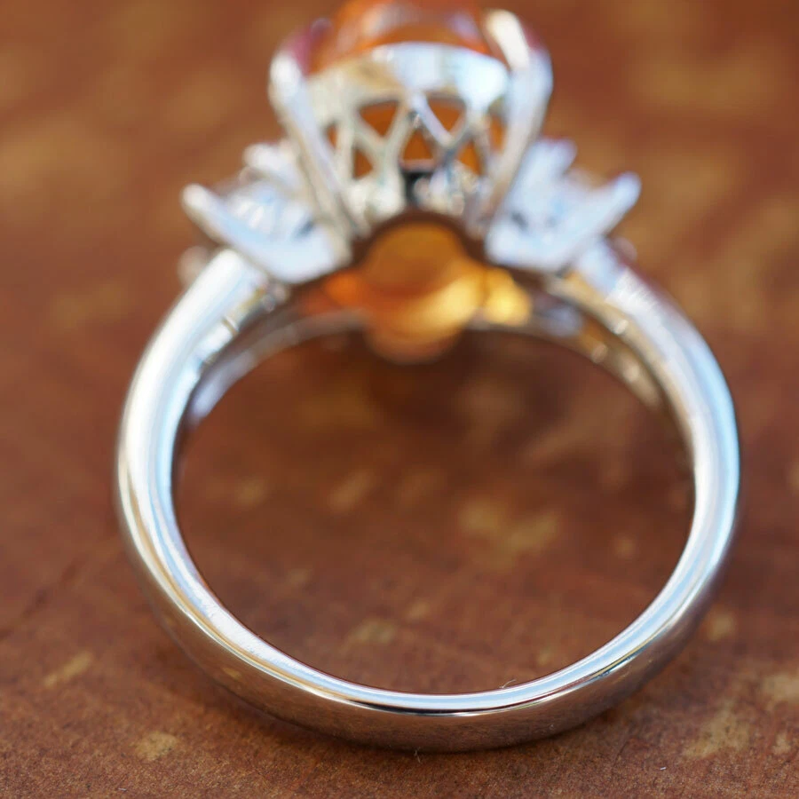 Edelopal Diamant Ring in 900er Platin...Die Farbe GELB steht für Reichtum...4.25 - Bild 3 von 4