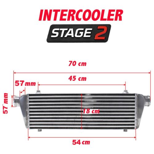 intercooler frontale maggiorato in alluminio 6,5 litri 550x180x65 Stage 2 - Imagen 1 de 3