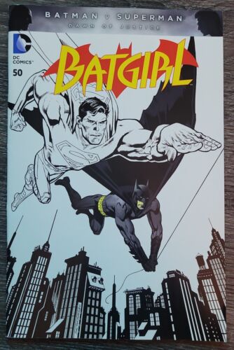 Batgirl #50 Variante Kevin Nowlan Batman v Superman Boceto Splash Cubierta DC Comic - Imagen 1 de 2