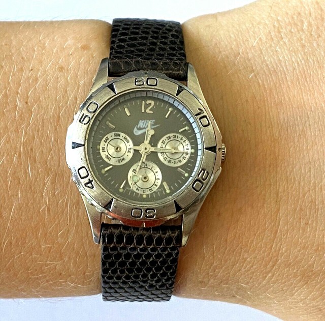 Nike C017 Japan Movt Water Resistant Quartz Ladies Watch Silver Color Case Runs | eBay