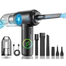 2 in 1 Compressed Air Duster Cordless Dust Blower Blow and Suck Vacuum Cleaner