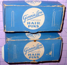 Vintage Sta-Rite Ginnie Lou Tempered Bobby Hair Pins Salon 2 Box Lot USA NOS