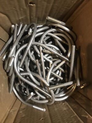 Lot Of 100 U-BOLT STANDARD 304 STAINLESS STEEL 3/8'' -18 TPI. 4  Between Legs USA