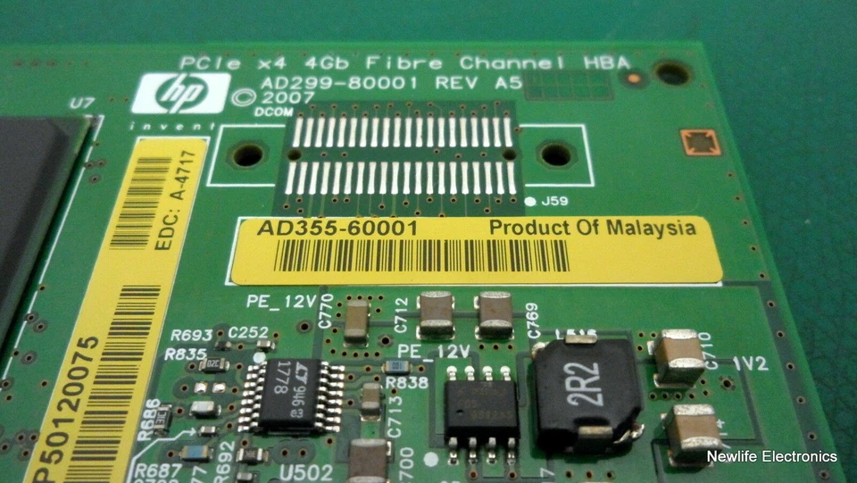 HP AD355-67001 PCI-e x4 Fiber Channel 4Gb Host Bus Adapter AD355-60001 AD355A - Image 2 of 4
