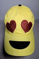 Girls Novelty Emoji Face Yellow Canvas Snapback Hat/Cap Outdoors Summer Style