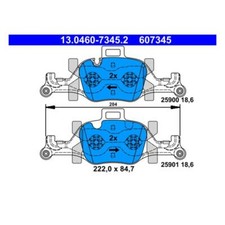 ATE 13.0460-7345.2 Bremsbeläge Bremsklötze Vorne für BMW G42