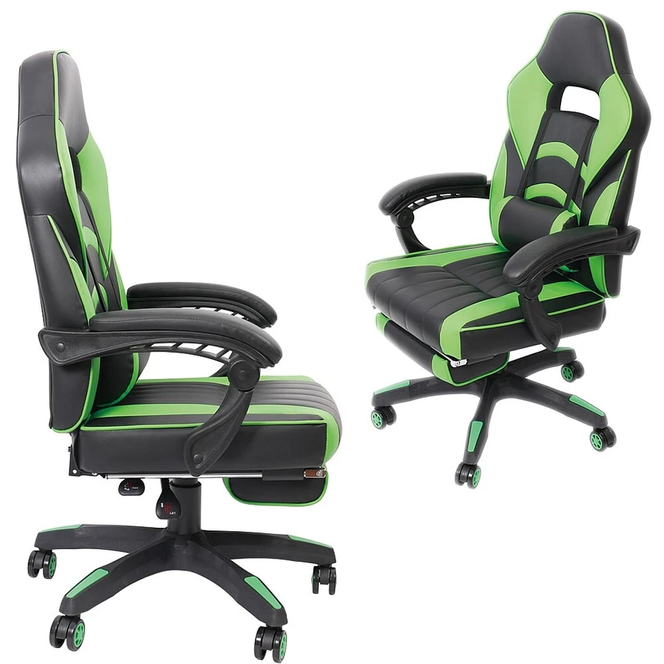 Gamingstuhl Grau  Schreibtischstuhl Bürodrehstuhl Racing Stuhl Chefsessel  - Bild 2 von 4