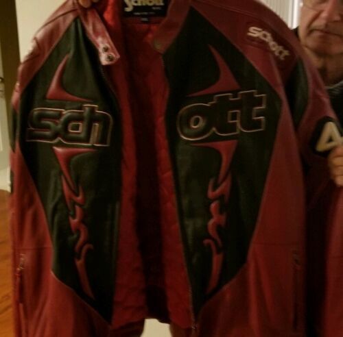 Schott Schott Leather Racing Jacket Car Coat Red L | eBay Schott Schott Leather Racing Jacket Car Coat Red L | eBay