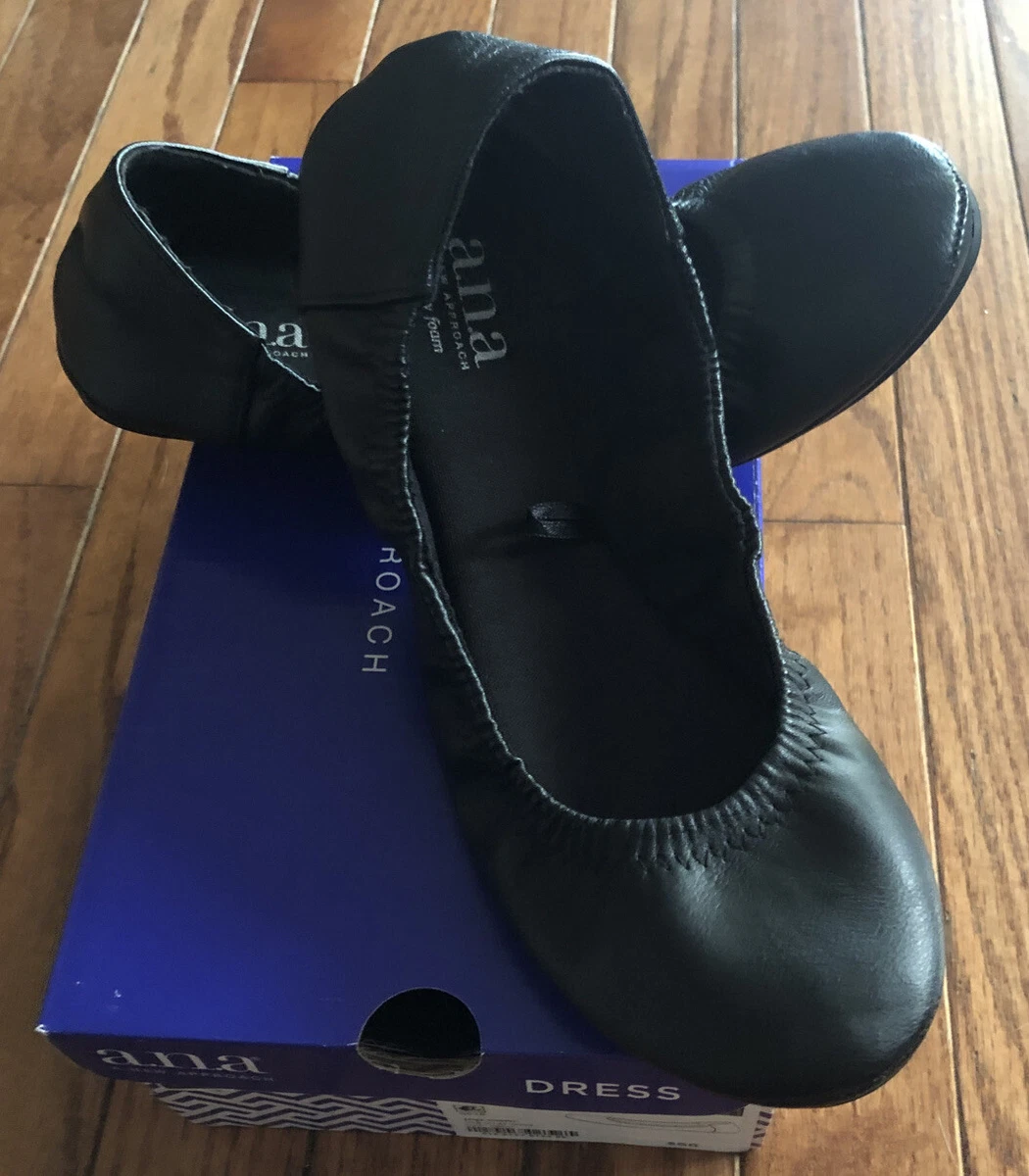 Ana black shop flats