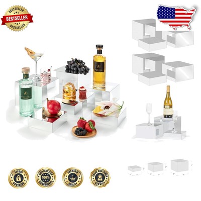 Versatile Acrylic Nesting Risers Set - 8x8x12 Inches, Perfect for Home & Trade