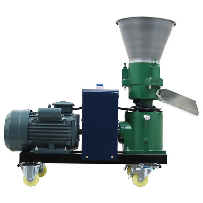 4mm Plate Feed Granulator Animal Feed Pellet Mill Machine 220V 120-150KG 3-head