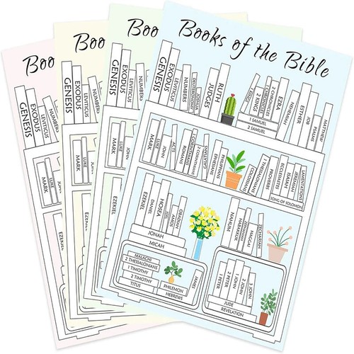 5/8 Pcs Bible Reading Tracker Bookmark Stickers For Old And New Testaments - Photo 9/15