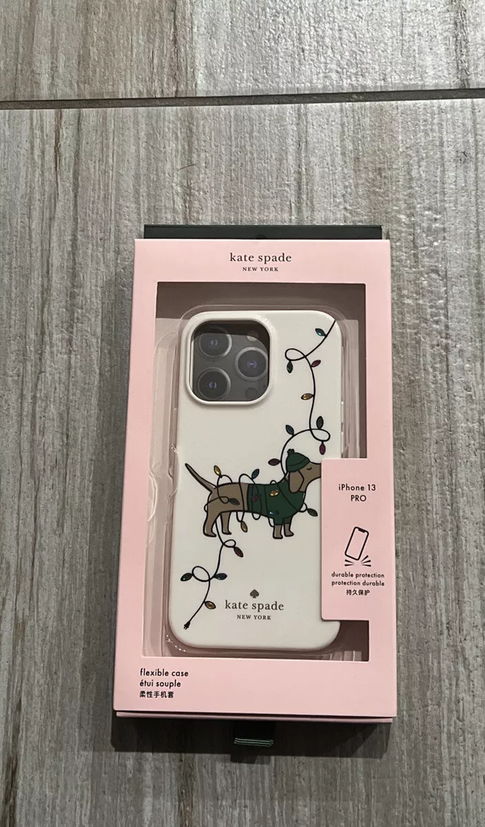 KATE SPADE Claude Dog Holiday Lights iPhone 13 PRO Phone Case | eBay