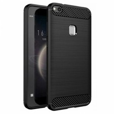 Funda Antigolpes IN Fibra de Carbono para Huawei P10 Lite Funda TPU Resistente Negra P 10