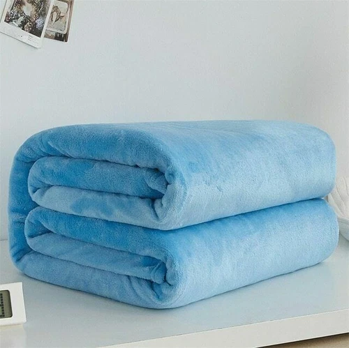Soft for Bed Faux Fur Mink Solid Color Sofa Cover Bedspread Winter Plaid Blanket - Picture 20 of 25