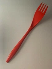 Vintage ROSTI MEPAL Made in Denmark Red Orange FORK Melamine EUC!