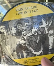 RAIN PARADE Live In Italy Frog Records rare PIC DISC 1988ish NM LA Paisley