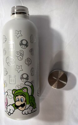 Super Mario 3D World Bowser's Fury Target Exclusive Metal Water Bottle Cat Suit
