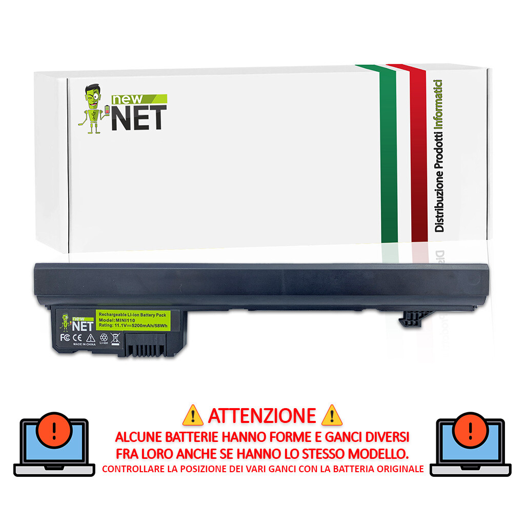 Batteria HP Mini 110-1006TU 110-1185TU CQ10-100SO 11.1V Alta Qualità