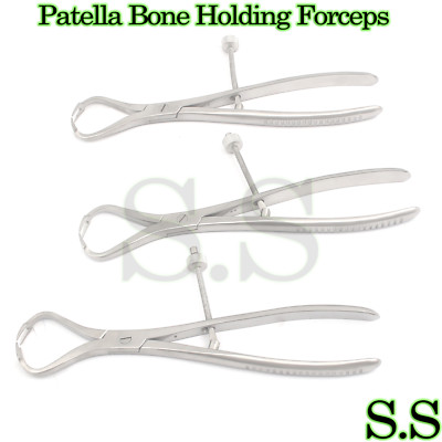 3 Patella Bone Holding Forceps 9.5'' 2x2 w/speedlock Orthopedic Instruments