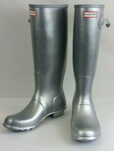 silver hunter rain boots
